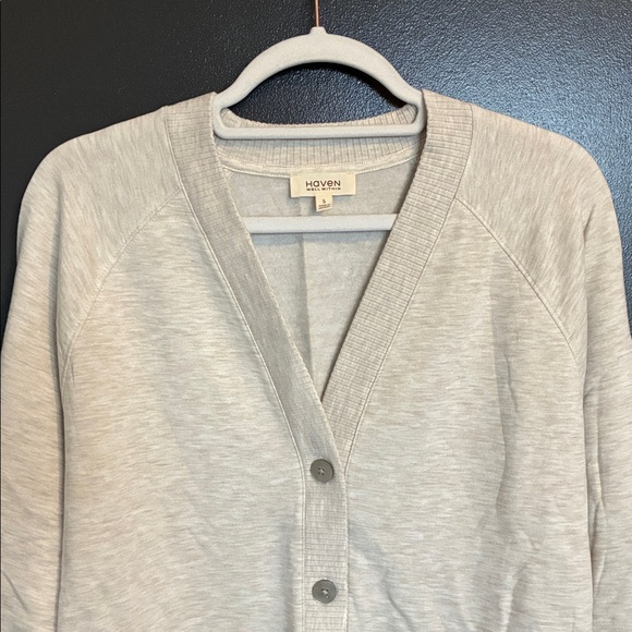 Relaxed Cream Button-Front Cardigan - Picture 5 of 7